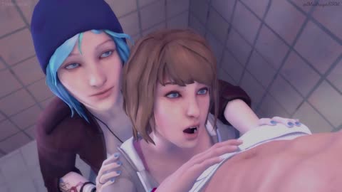 Chloe and Max team up on a big cock