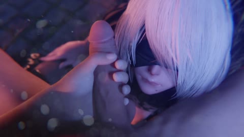 2B teasing a cock