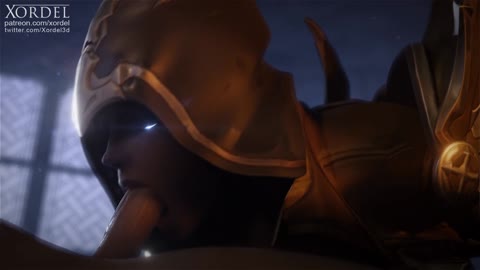 Sombra(demon hunter) blowjob