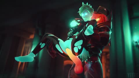 Tracer(halloween) fucked by Reaper while being carried