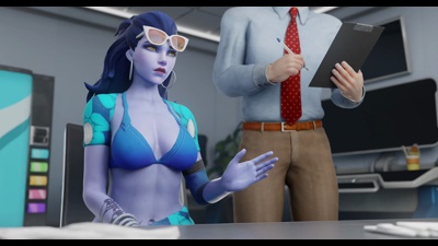 Widowmaker gets fucked by airport security (BWC)