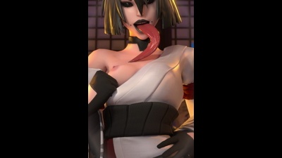 Night Rose wraps her long succubus tongue around your cock