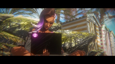 Sombra spying on her friends taking bbc