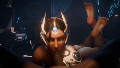 Symmetra sucking the cum out of your balls (bbc)