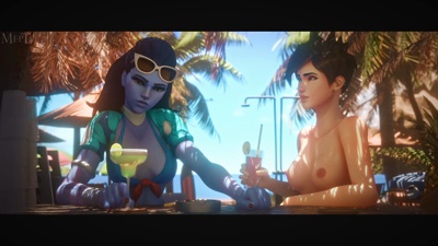 Tracer and Widow's dick sucking challenge