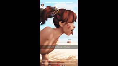 Dva first time in public (BBC) (Crowd) (Hair Pull)