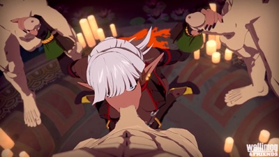 horny kunoichi trying her best