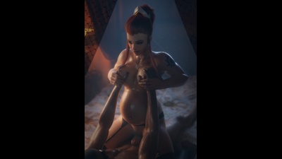 Briggite Grinding her wet pussy on a Throbbing BBC (Stockings) (Pregnant)