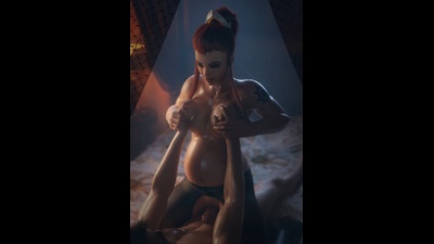 Briggite Grinding her wet pussy on a Throbbing BWC (Pantyhose) (Pregnant)