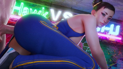 Chun Li Anal Training In Public (No Male Moans)