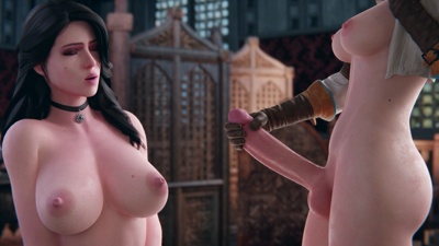 Ciri feeding Yennefer