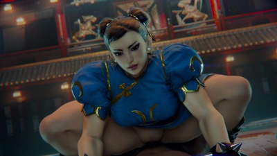 cumbucket Chun Li Riding BBC like a Submissive Whore (Clothes)