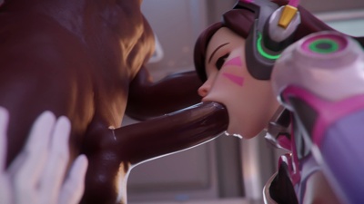 Dva's throat is a BBC Onahole
