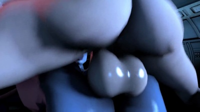 Futa Liara's huge Futa cock Destroying Shepard's tight Pussy (Alt Angle)