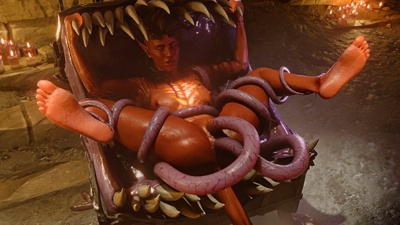 Karlach Enjoying The Mimic Surprise