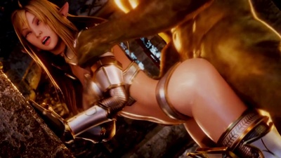 kinky elf gets her ass cheeks clapped