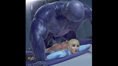 Samus Taking Thanos Massive Cock in her Tight Ass (Angle 3)