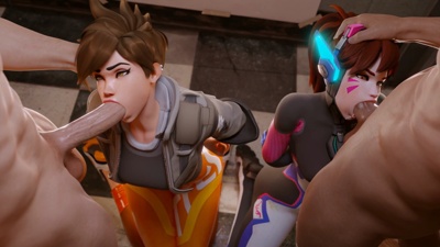 Tracer and Dva Draining Gallons Of Cum (Default Skins)