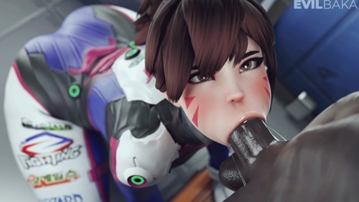 Cute Dva Sucking Dick (BBC) (Og Outfit)