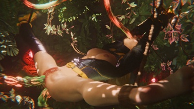 Batgirl fucked by Poison Ivy's Tentacles (Pubes)